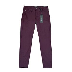 Liverpool Size Petite 4/27 Aubergine Stretchy Skinny Mid-Rise Pants 9” Rise